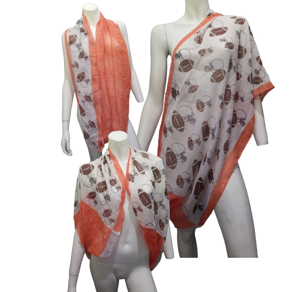 NWT Supia Football chiffon lightweight Scarve